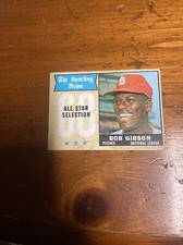 1968 Topps Baseball - Bob Gibson - The Sporting News #378 - SC6012