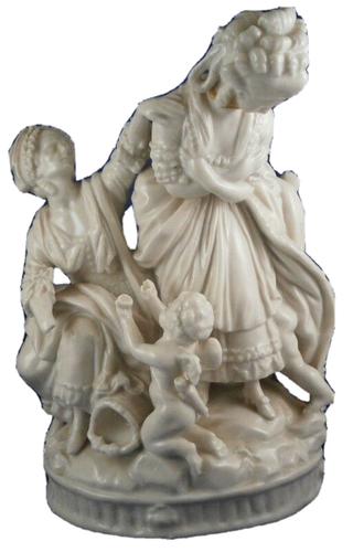 Antico 18thC Blanc De Chine Morbido Pasta Porcellana Figura Figurina French
