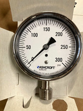 Ashcroft 35-1009-SW-04L-300 Pressure Gauge 3-1/2" 0-300psi 1/2" NPT - NEW