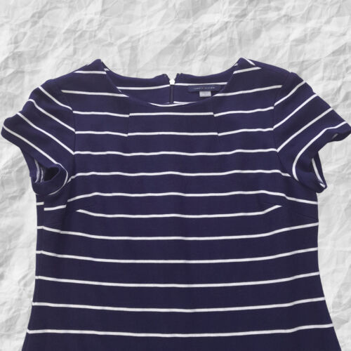 Tommy Hilfiger Dress Women (6)Blue+white stripes/short sleeve/1/2 back zip/knit - Picture 2 of 9