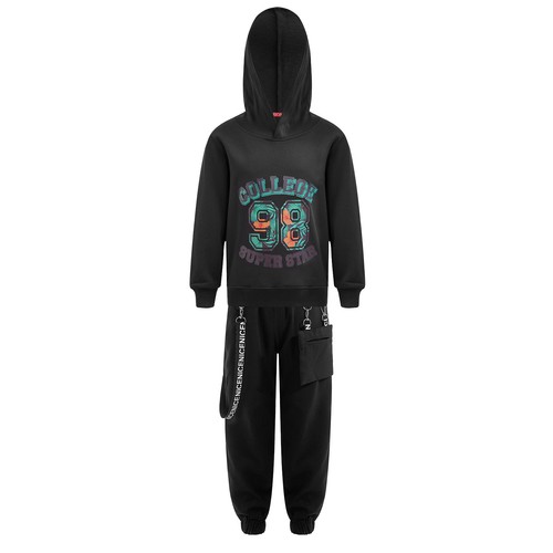 Kids Boy's Sweatshirt And Pants Street Hooded Top With Trousers Hip-hop Stage - Picture 20 of 111