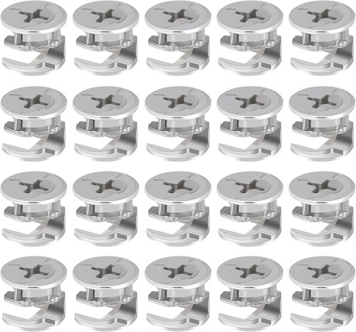 20 Pieces Furniture Cam Lock Fasteners 15mm x 12mm Furniture Cam Lock Nut for