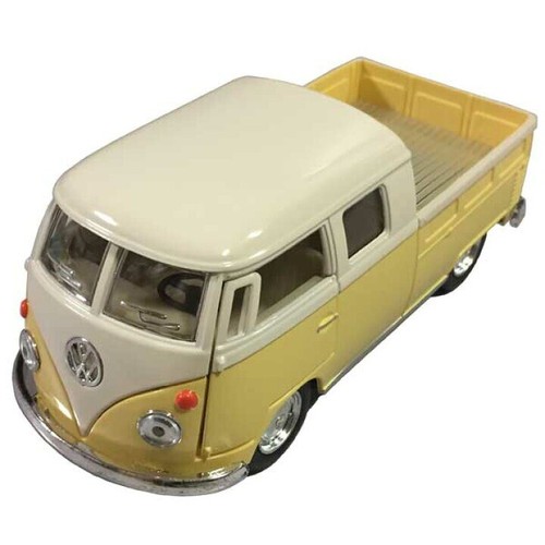 5" Kinsmart VW 1963 Volkswagen Bus Double Cab Pickup Diecast Mini Car 1:34 Toy - Picture 7 of 10