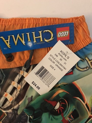 LEGO Toddler Boys' Chima Swim Shorts ORANGE MULTI Size 4 NWT Summer Beach Pool - Picture 6 of 12