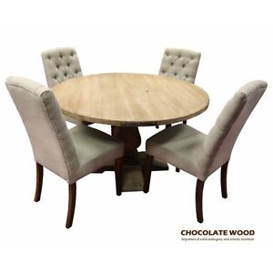 Details About Utah Solid Mango Wood Round Dining Table And 4 Meloda Fabric Chairs Dia 135cm Details About Utah Solid Mango Wood Round Dining Table And 4 Meloda Fabric Chairs Dia 135cm