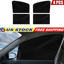 4pcs  Sun Shade Curtains Cover UV Shield Magnetic Car Side Front Rear Window