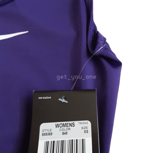 NWT Nike Pro Women's Tank Top Swoosh Dri-FIT Training Purple, XS - Picture 5 of 5