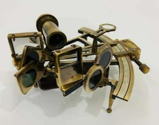 Nautical 8 inches Solid Brass Working Henry N Borrow Navigational Sextant Marine
