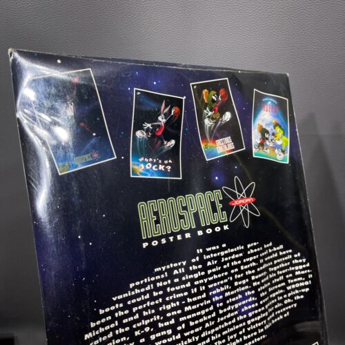 New Vintage 1993 Nike Jordan Aerospace Poster Book Space Jam Bugs Bunny Sealed - Picture 14 of 17