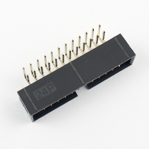 50 piezas 2,54 mm 2x12 pines 24 pines ángulo recto macho envuelto IDC conector de cabezal de caja - Imagen 5 de 6
