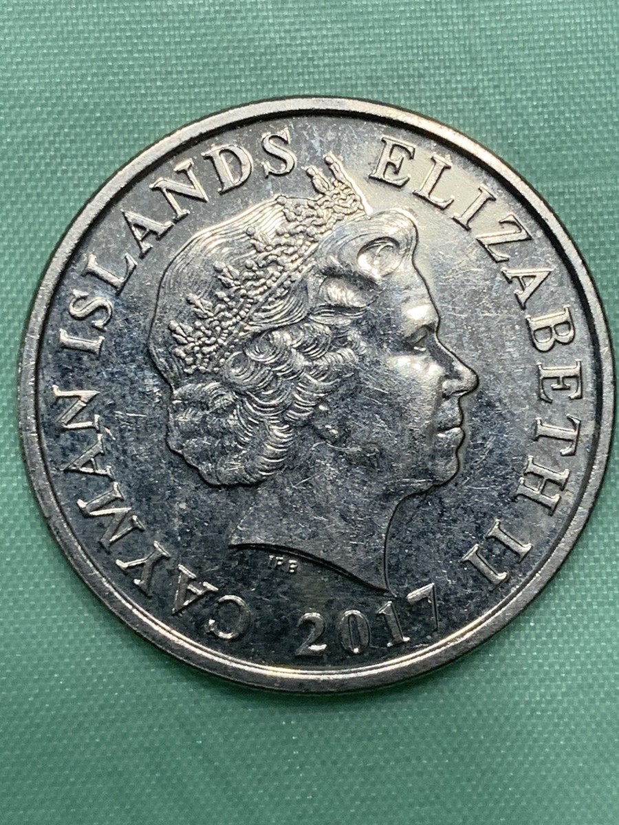 2017 CAYMAN ISLANDS 25 CENTS COIN ELIZABETH II SAILING SHIP