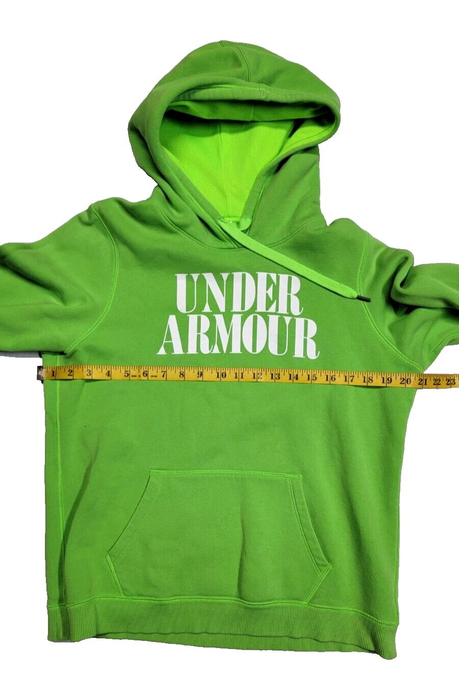 VETEMENTS Felpa con cappuccio Under Armour All Season Gear Spell Out verde lime donna media
