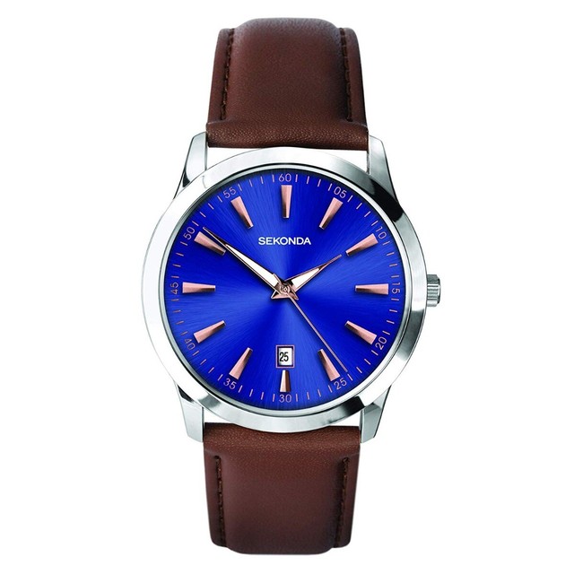 sekonda mens midnight blue watch