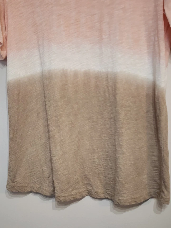 VERONICA BEARD Pima Cotton Tie Dye Short Sleeve Top Tri Color Size XS - Image 3 of 4