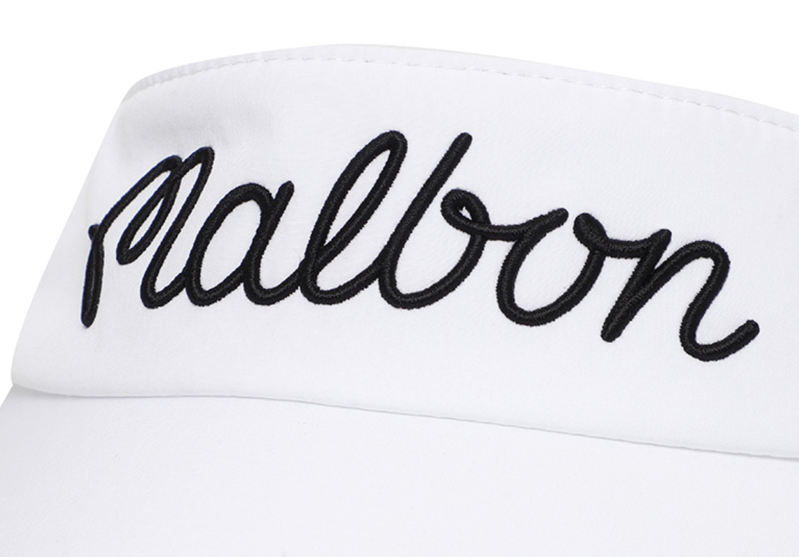 【MALBON GOLF】 Malbon Logo Tee Holder Visor ■MAN Genuine Malbon Golf Malbon Logo Tee Holder Visor WHITE (MAN