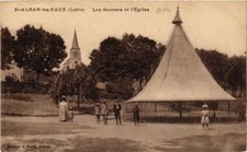 Old postcard AK St-ALBAN-les-EAUX Les Sources et l'Église (687883)