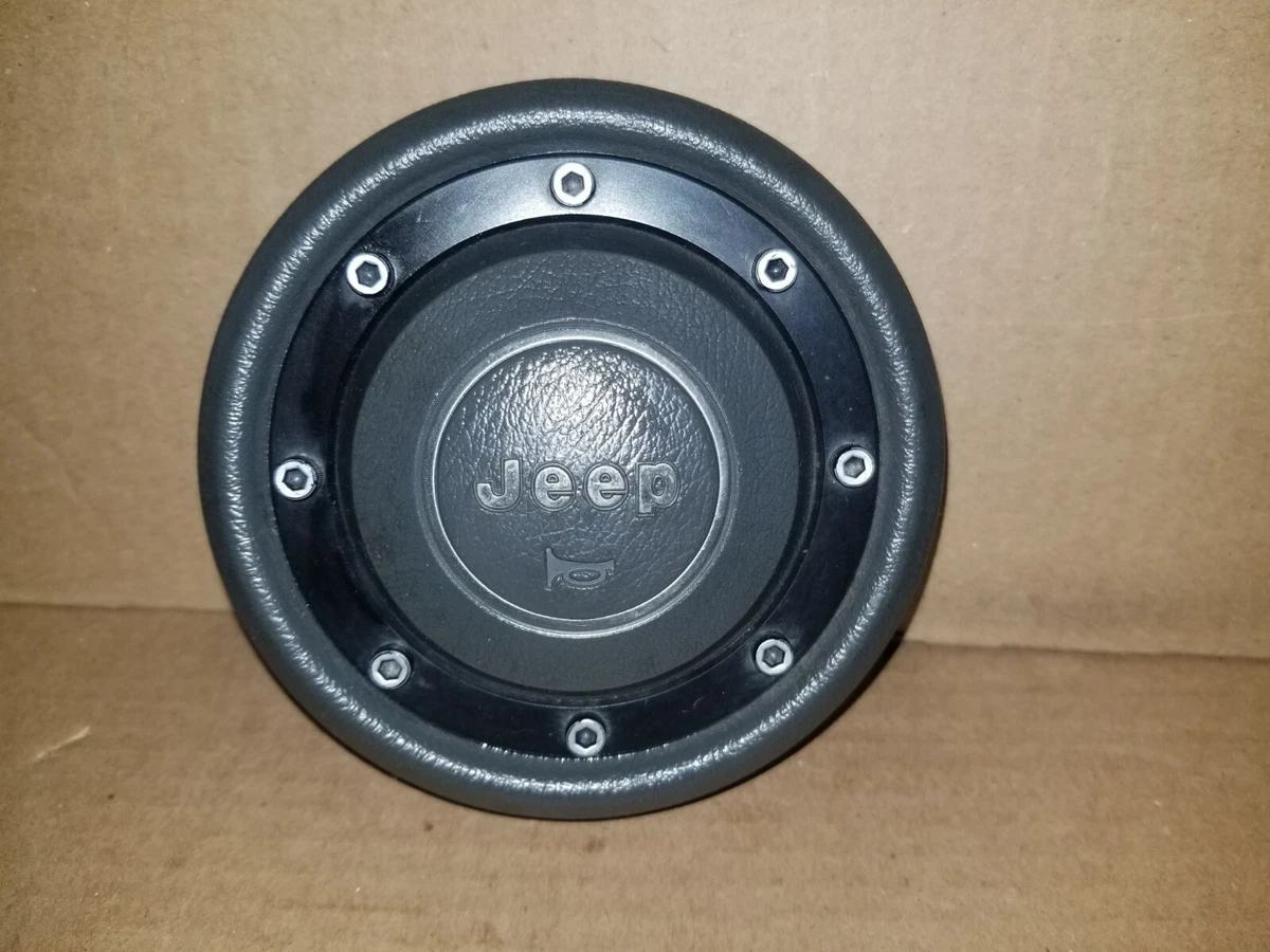 80 95 Jeep CJ Wrangler YJ Steering Wheel Horn Center Cap Gray eBay