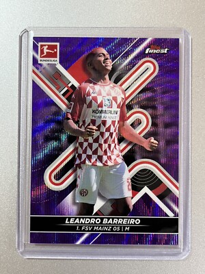 Leandro Barreiro Mainz 05 Topps Finest Bundesliga Soccer 21-22 PURPLE SP /250