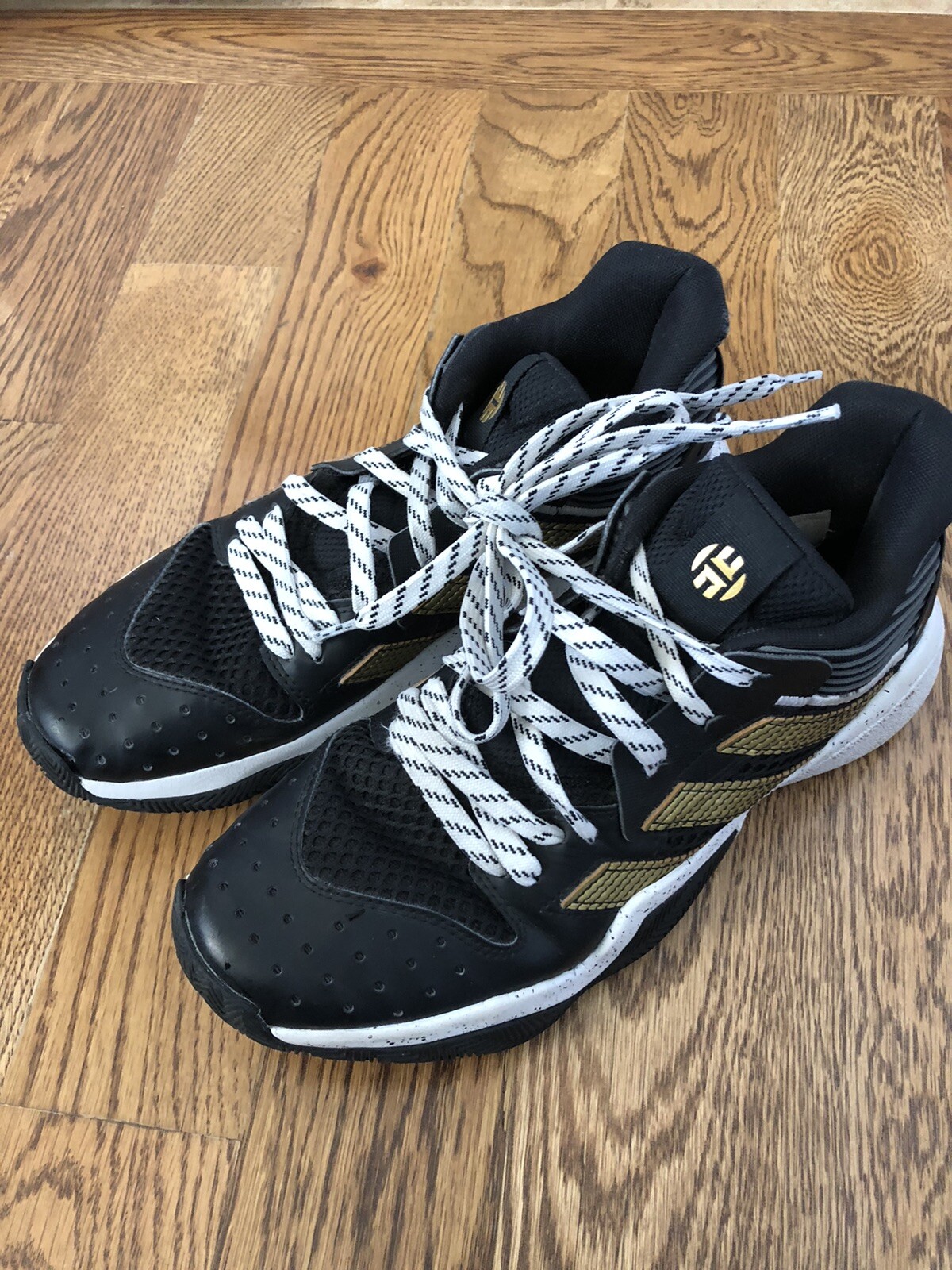 Size 7.5 - adidas Harden Stepback Black Gold- great Condition! | eBay