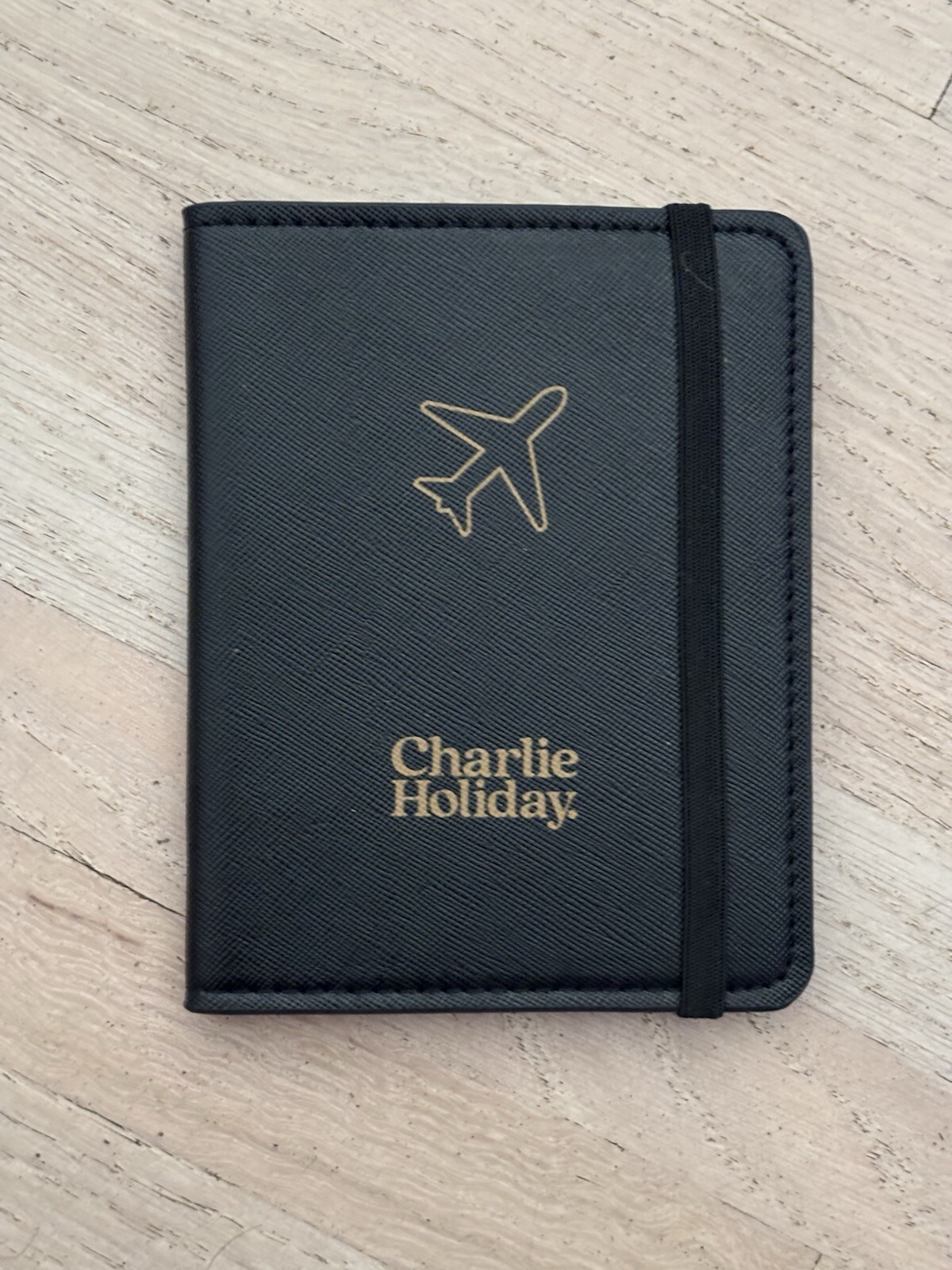 Charlie Holiday Passport Holder Travel Wallet in Sleek Black-image