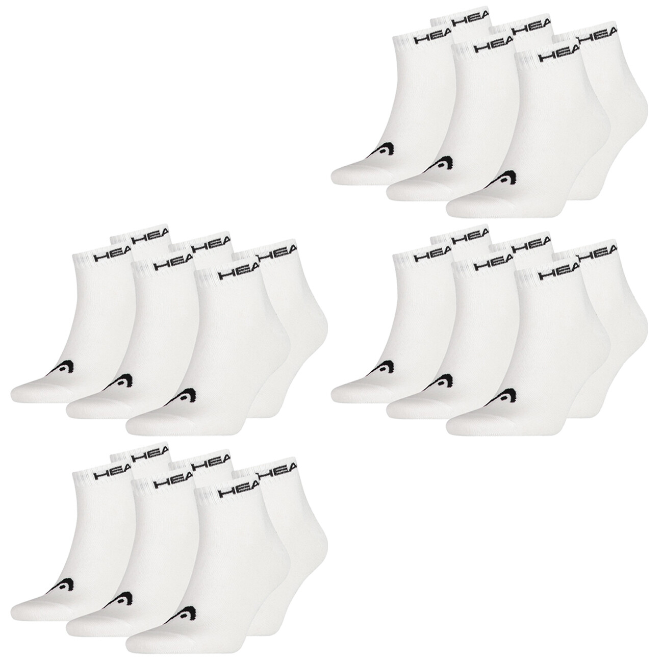 Спортивные носки на голову унисекс Quarter Sportsocken 12er Pack 35-38 39-42 43-46 Herren Damen 3590₽