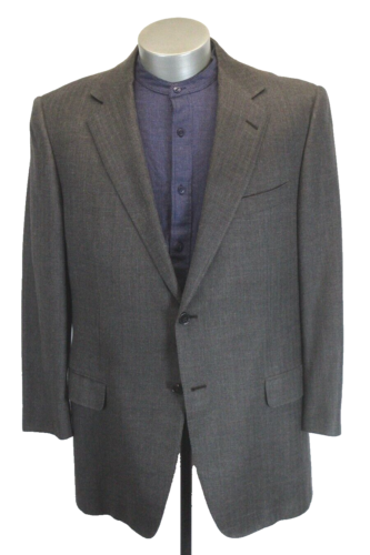 herringbone Ermenegildo Zegna wool silk linen blazer jacket sport coat 54 44 S