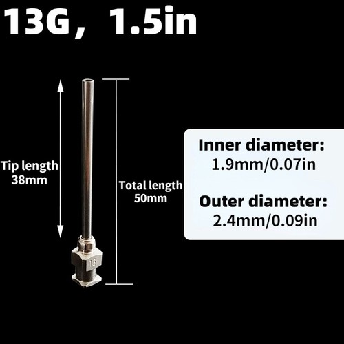 12pcs Blunt Tip Dispenser Needles Stainless Steel Needle Glue Adhesive 1.5 - Picture 11 of 27