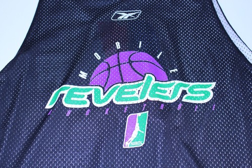 NBDL Mobile Revelers Reebok Jersey Camisa Calentamiento Mardi Gras Fuera de Uso L De Colección Al 1 Rara - Imagen 5 de 23
