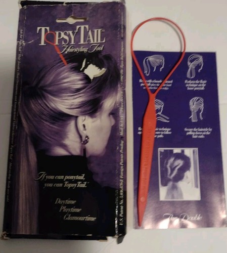 Vintage Haarstyling-Tools Topsy Tail Instant Magic Bun & Hairdini NUR BOX/BUCH - Bild 2 von 7