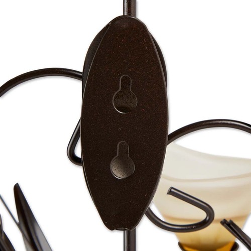 VELA DE PARED LIRIOS ÁMBAR DECORACIÓN ILUMINACIÓN HOGAR APLIQUE - Imagen 5 de 6
