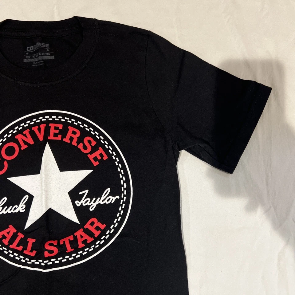 Converse все звезды рубашка молодежи средний черный, короткий рукав 100% хлопок EUC - Изображение 3 из 4