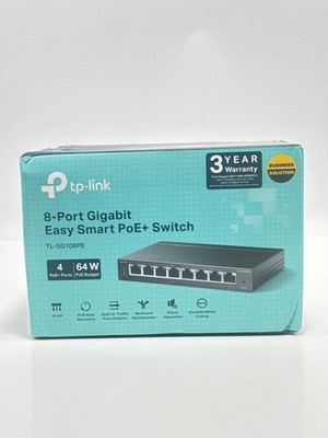 TP-Link TL-SG108PE 8-Port Gigabit Easy Smart Managed Switch 4-Port PoE