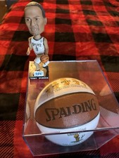 Spurs Vintage Combo Tony Parker Bobblehead & a 2014 Finals Souvenir Basketball