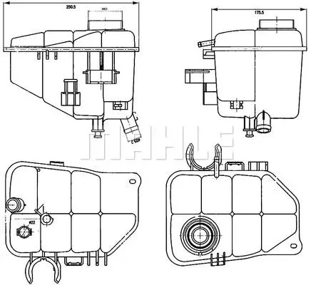 Serbatoio compensazione, Refrigerante nero CRT 126 000S MAHLE per MERCEDES-BENZ