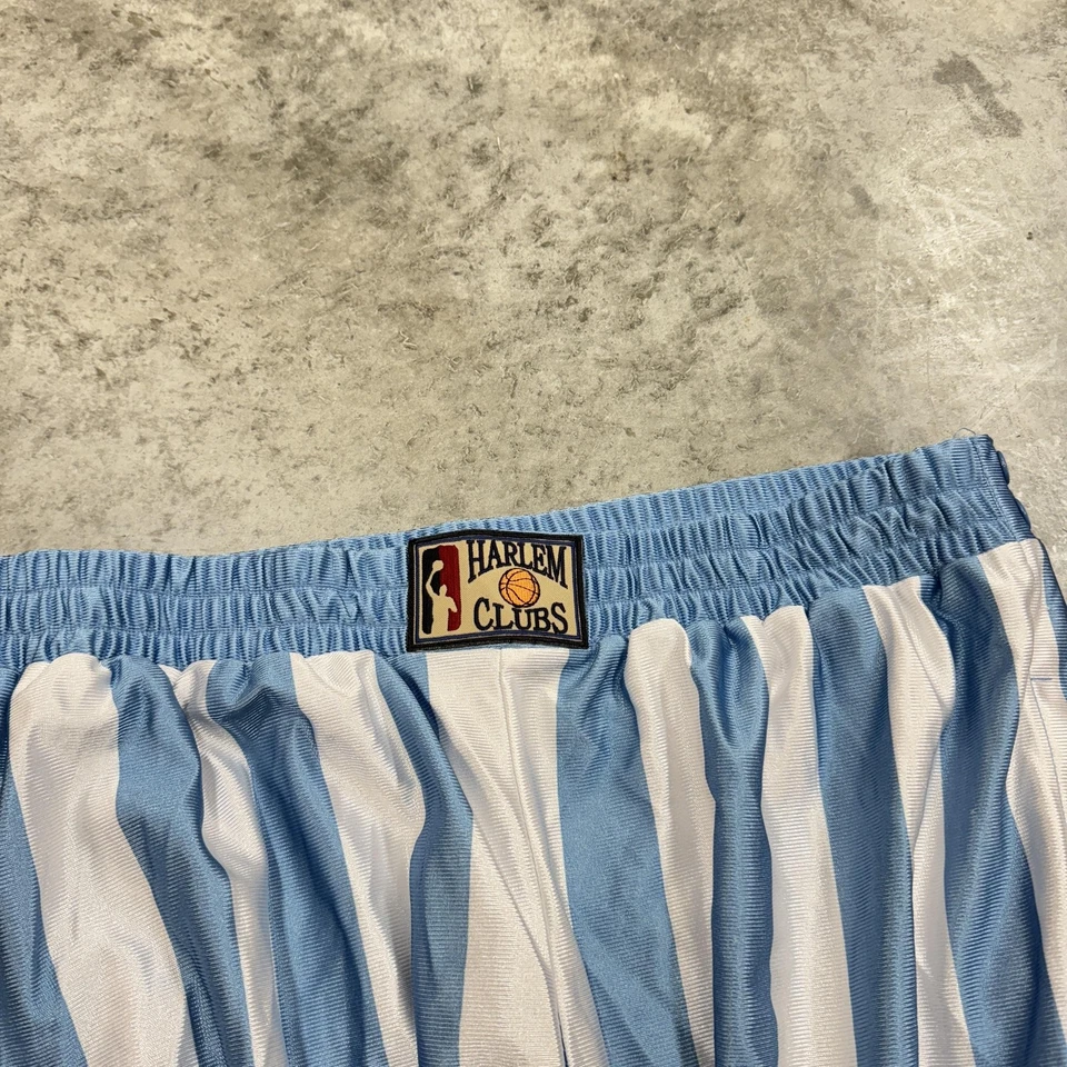 Calça Dream USA Masculina 2XL Azul Branca Listrada Snap y2k Baggy Hip Hop Harlem Clubs - Imagem 3 de 4