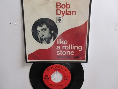   ' BOB DYLAN ' HIT 45 + PICTURE  [ LIKE A ROLLING STONE ]   1965 !  
