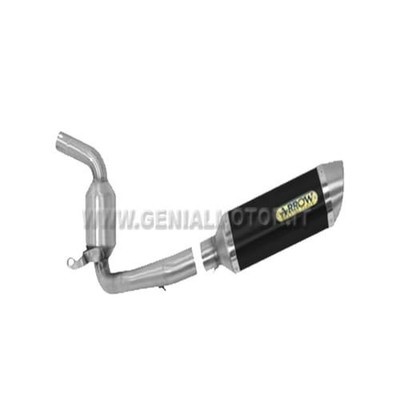 Komplett Auspuff Arrow Thunder Aluminium Schwarz Ktm Duke 390 2013 > 2016