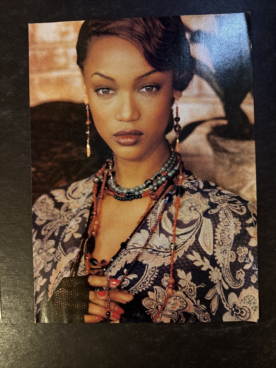 1993 •RALPH LAUREN TYRA BANKS Kim Nye Magazine Print AD • 8 x 11
