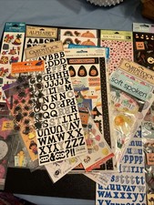 Huge Lot Scrapbooking Craft Stickers Halloween Bday Embellishments 100  s NEW