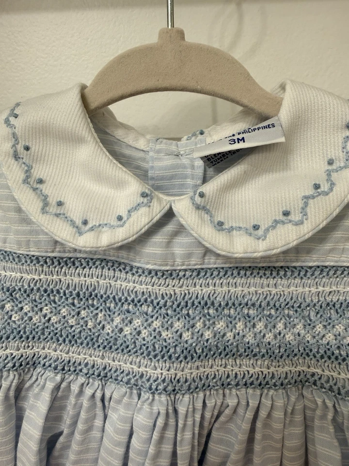 Vestido Blanco Calado Vintage Niñas Pequeñas Fiesta Iglesia VER MEDIDAS Foto 4 de 4