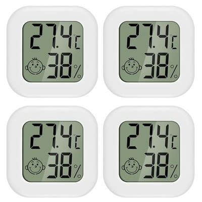  Pack of 4 Humidity Meter Thermometer Indoor Mini LCD Digital Thermometer Hygrom