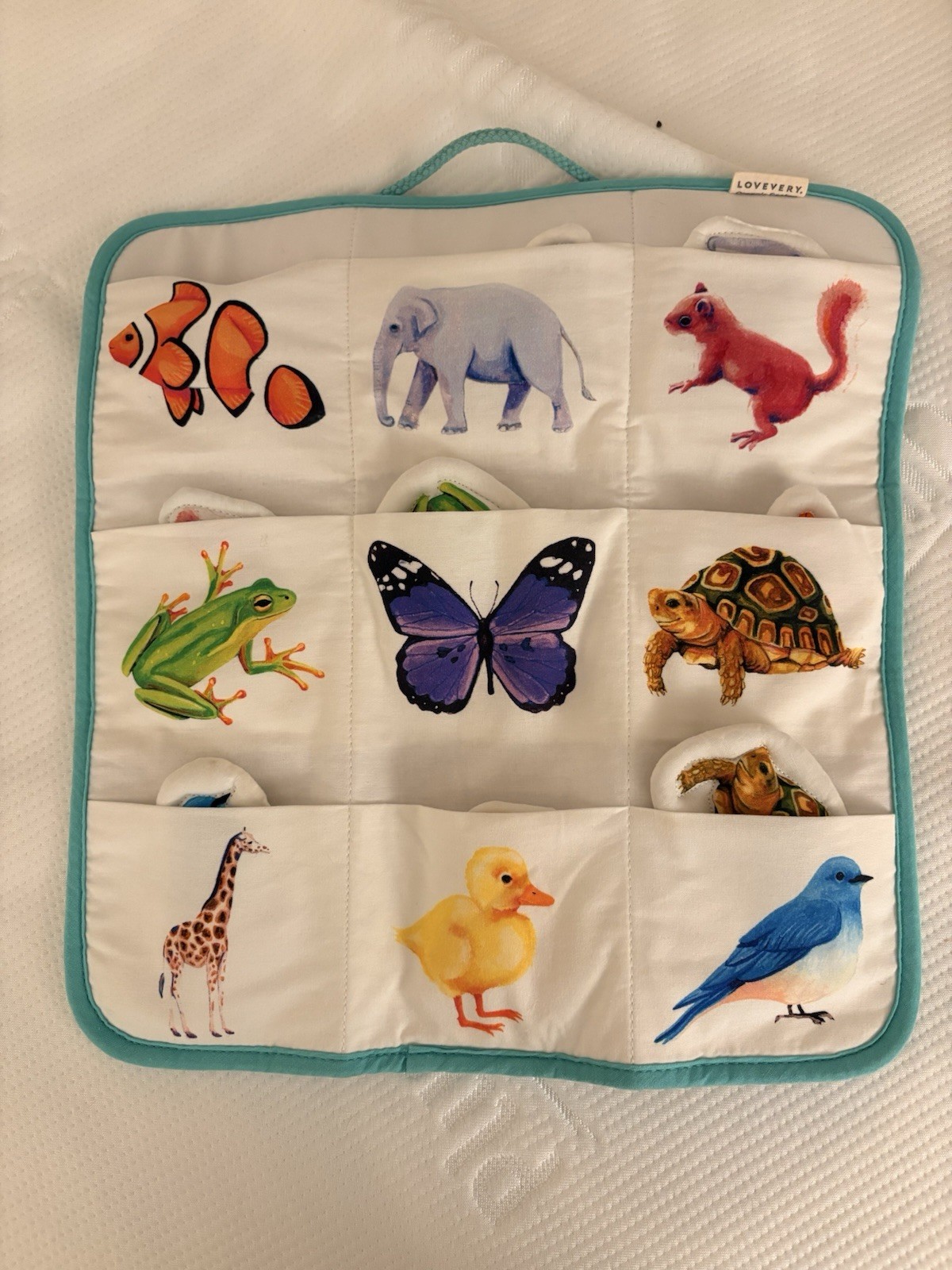 Lovevery Quilted Critter Pockets Animals Matching Game The Realist Play Kit