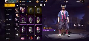 Free Fire Game Item/Asset Oni Mask, Harbinger Mask, Red Leather Jacket