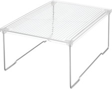 Recycled Plastic Stackable Bathroom Shelf Riser Clear New