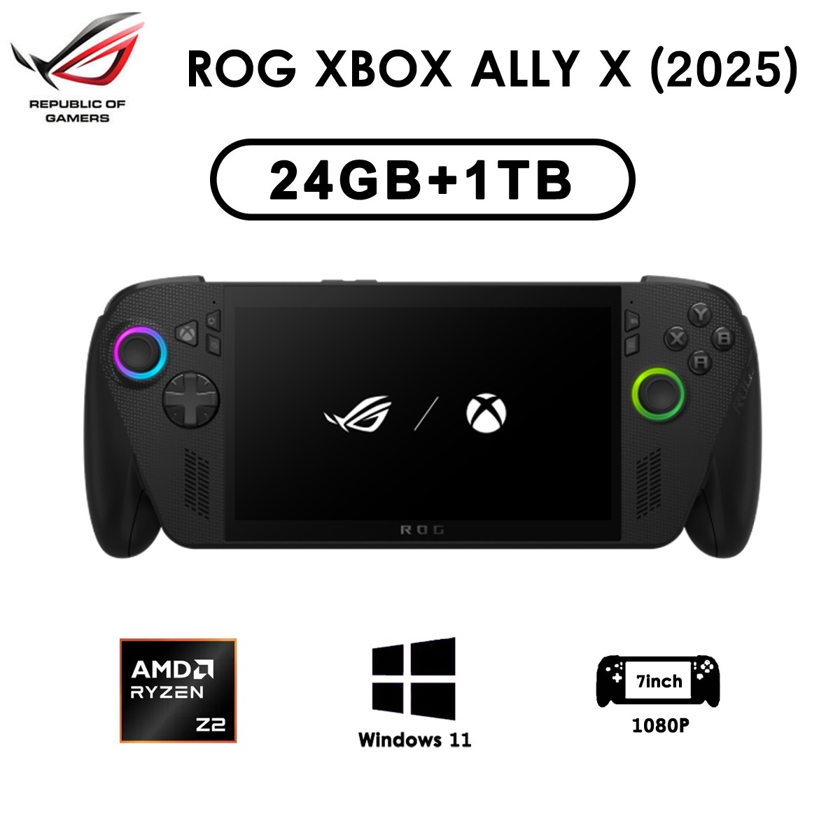 ASUS ROG Xbox Ally X 1TB (24GB RAM) AMD Ryzen AI Z2 Extreme Gaming Handheld