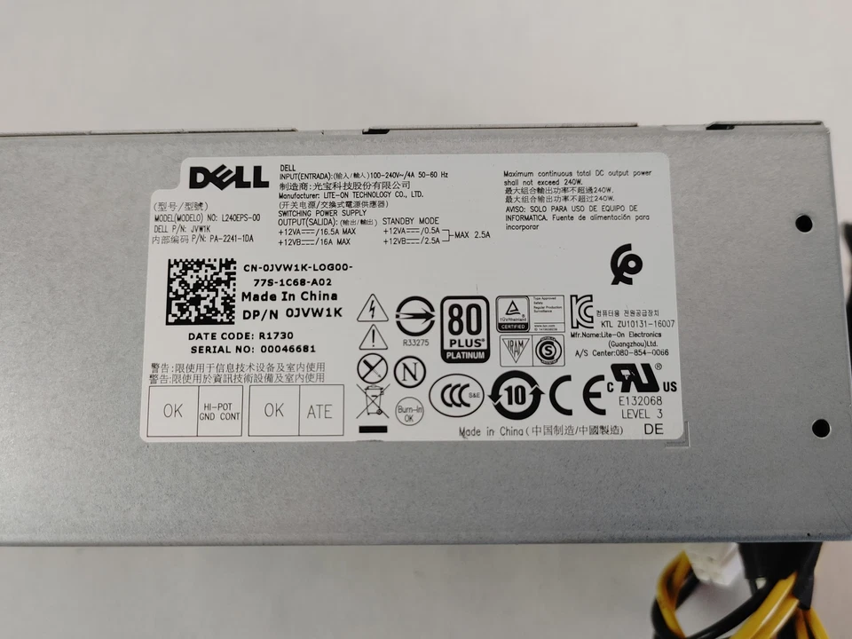 Dell OptiPlex 3050 SFF 240 W 6 Pin Desktop Power Supply JVW1K - Image 2 of 4