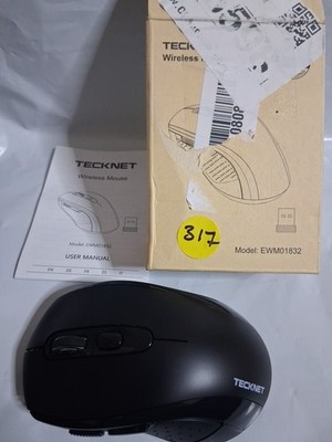 TECKNET Bluetooth Wireless Mouse - Black  Works Great model-EWM01308 OPEN BOX