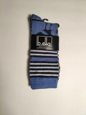 B.ella - Women's socks - blue stripes - Made in USA -Cotton blend