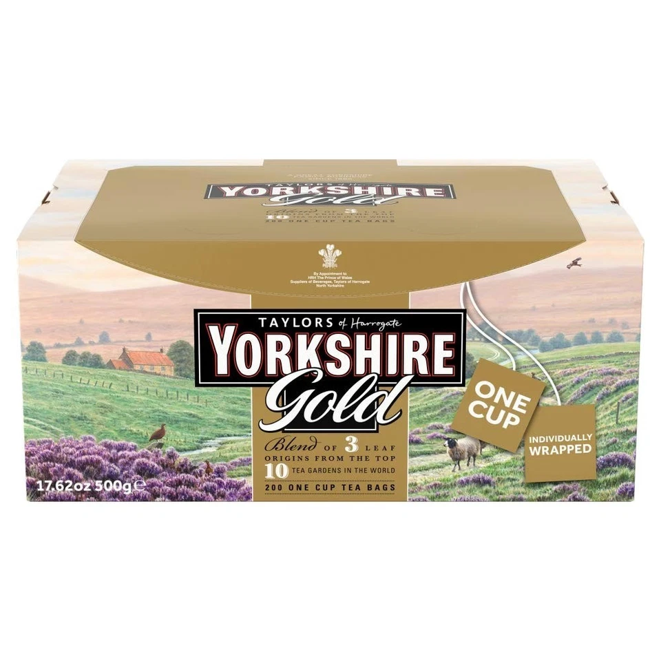 Yorkshire Gold Premium Black Tea - 200 Individually Wrapped Bags for Freshness - Image 3 of 4