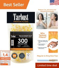 Natural Plastic Cigarette Filters - 300 Count for Cleaner Smoke Satisfaction